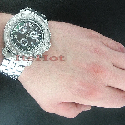 Men's Joe Rodeo JoJo Apollo Black Dial Diamond Watch 1.70ct 4 Men's Joe Rodeo JoJo Apollo Black Dial Diamond Watch 1.70ct - Image 4