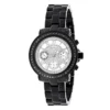 Luxurman Black Diamond White Dial Watch For Men And Women