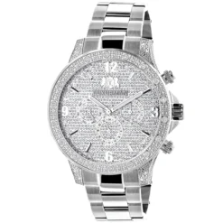 Men's Luxurman Diamond Watch 0.5ct Liberty Swiss Quartz