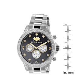 Men's Luxurman Diamond Watch 0.5ct Two Tone Liberty Swiss Movt 9 Men's Luxurman Diamond Watch 0.5ct Two Tone Liberty Swiss Movt -PNZ Watches Shop mens luxurman diamond watch 05ct two tone liberty swiss movt ruler