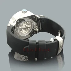 White Men's Skeleton AutomaticJoe Rodeo Diamond Watch 2.20ct -PNZ Watches Shop mens skeleton watches joe rodeo diamond watch 220ct p 45429back