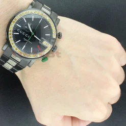 Black Men's Yellow Diamond Gucci G-Chrono Watch 6 Carats YA101331 6 Black Men's Yellow Diamond Gucci G-Chrono Watch 6 Carats YA101331 -PNZ Watches Shop mens yellow diamond watch gucci g chrono 600ct p 45220bod
