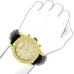 Men's Yellow Gold Plated Watch With Diamonds 0.5ct Luxurman 7 Men's Yellow Gold Plated Watch With Diamonds 0.5ct Luxurman -PNZ Watches Shop mens yellow gold plated watch with diamonds 05ct luxurman 3