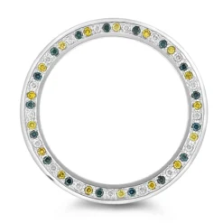 Multicolor Diamond Replacement Bezel For Men's Luxurman Raptor Watches 3.5ct