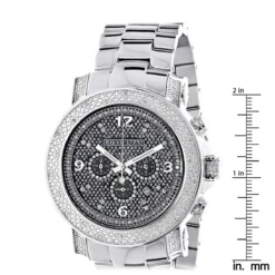 Oversized Diamond Luxurman Men's Diamond Watch 0.75ct -PNZ Watches Shop oversized diamond watches luxurman mens diamond watch 075ct ruler