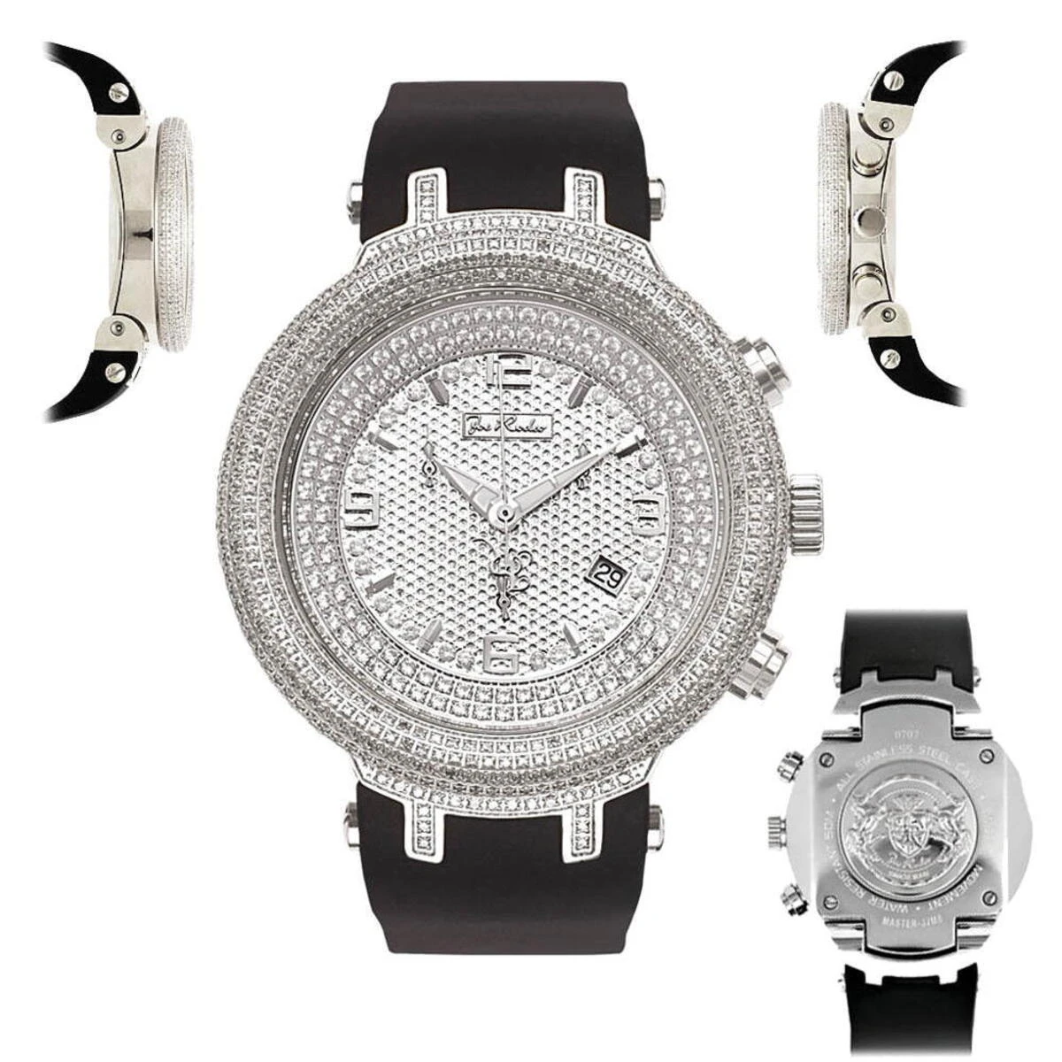 Real Diamond Watch For Men: Joe Rodeo Master 6.50ct 6 Real Diamond Watch For Men: Joe Rodeo Master 6.50ct - Image 6
