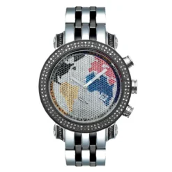 Two Tone Joe Rodeo Diamond JoJo Watch 1.75ct World Map