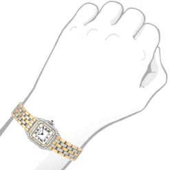 Two-tone Cartier Panthere 21mm Vintage Women's Diamond Watch 1CT -PNZ Watches Shop vintage diamond ladies watch 21mm cartier panthere 18k gold steel two tone body 20200715 1 20220806