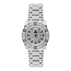 22 Carat Aqua Master Diamond Watch For Men White & Black Diamonds Automatic