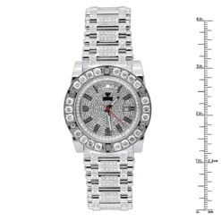 22 Carat Aqua Master Diamond Watch For Men White & Black Diamonds Automatic -PNZ Watches Shop watches 22 carat aqua master diamond watch for men white black diamonds automatic rulerwh