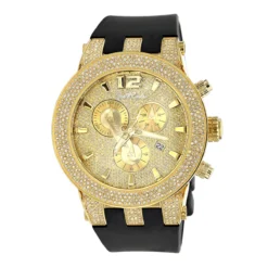Iced Out Yellow Gold Plated Joe Rodeo Broadway Men's Diamond Watch 5 Carats