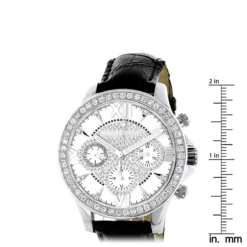 Men's Genuine Diamond Watch Luxurman Liberty Swiss MVT Leather Band White MOP 9 Men's Genuine Diamond Watch Luxurman Liberty Swiss MVT Leather Band White MOP -PNZ Watches Shop watches mens genuine diamond watch luxurman liberty swiss mvt leather band white mop ruler