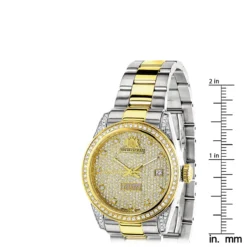 Women's White Yellow Gold Pltd Diamond Watch Two Tone Luxurman Tribeca 1.5ct 9 Women's White Yellow Gold Pltd Diamond Watch Two Tone Luxurman Tribeca 1.5ct -PNZ Watches Shop white yellow gold plated watch two tone womens luxurman tribeca 15ct ruler