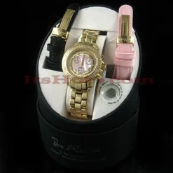 Women's Diamond JoJo Watch 1.25ct Yellow Gold Pink MOP -PNZ Watches Shop womens diamond jojo watch 125ct yellow gold pink mop p 8954box