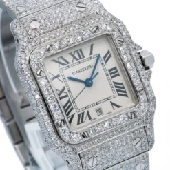 Women's Diamond Watch Cartier Santos De Cartier 29mm White Dial -PNZ Watches Shop womens diamond watch cartier santos de cartier 29 mm white dial w01245 0E8A6826 2048x2048