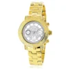 Yellow Gold Plated Luxurman Diamond Watch For Women 0.3ct White MOP Montana