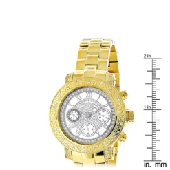 Yellow Gold Plated Luxurman Diamond Watch For Women 0.3ct White MOP Montana -PNZ Watches Shop yellow gold plated luxurman diamond watch for women 03ct white mop montana ruler