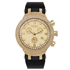 Yellow Gold Tone Joe Rodeo Men's Diamond Watch 2.20ct Master