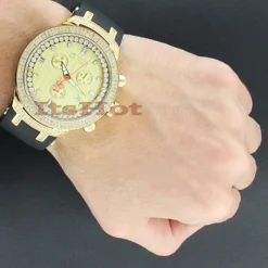 Yellow Gold Tone Joe Rodeo Men's Diamond Watch 2.20ct Master 12 Yellow Gold Tone Joe Rodeo Men's Diamond Watch 2.20ct Master -PNZ Watches Shop yellow gold tone watches joe rodeo mens diamond watch 220ct master 3